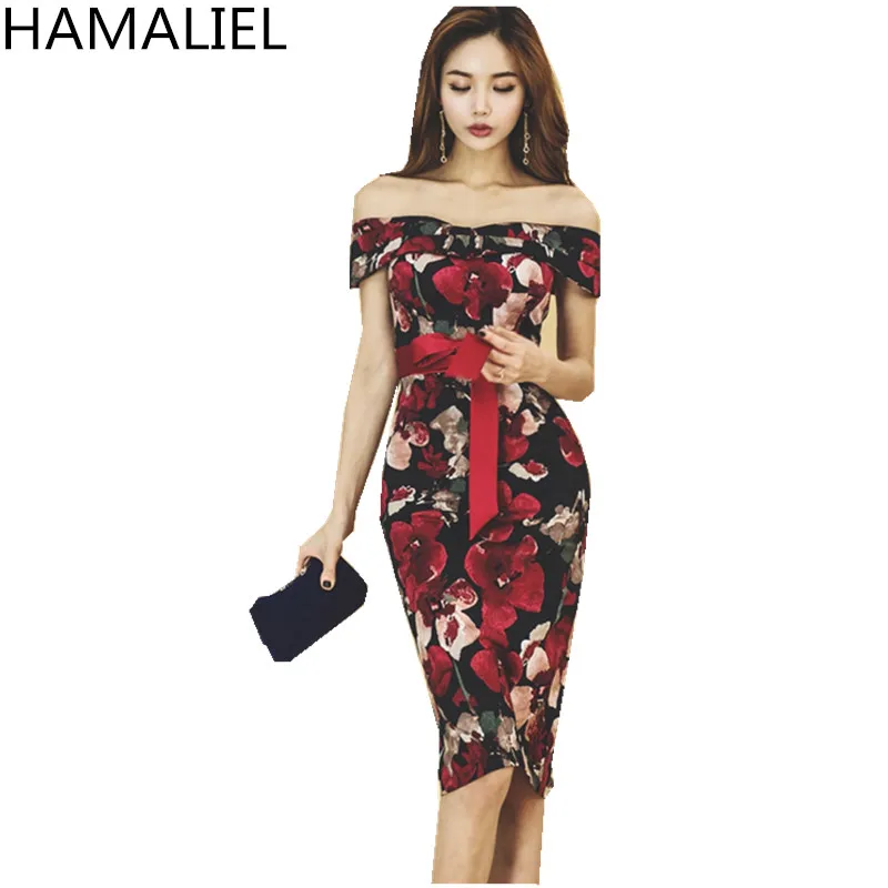HAMALIEL New 2018 Spring Women Off Shoulder Bodycon Dress Sexy Slash Neck Printed Bow Retro Short Sleeve Sheath Pencil OL Dress
HAMALIEL New 2018 Spring Women Off Shoulder Bodycon Dress Sexy Slash Neck Printed Bow Retro Short Sleeve Sheath Pencil OL Dress