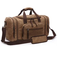 

Vintage Canvas Men Travel Bags Women Weekend Carry on Luggage & Bags Leisure Duffle Bag Large Capacity Tote Business Bolso