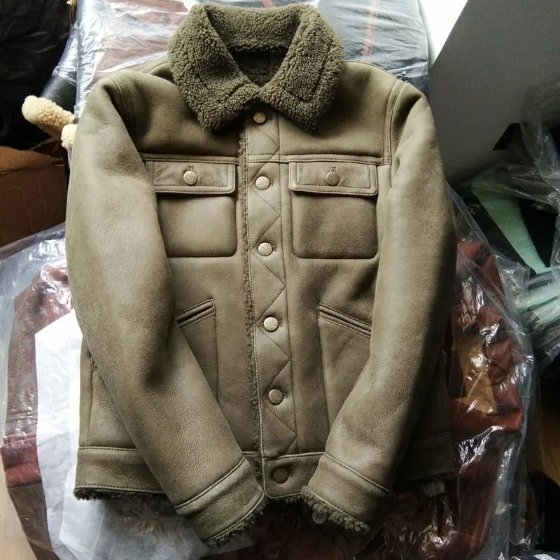 507 Read Description! Asian size quality super warm genuine sheep leather jacket mens B3 shearling bomber military fur coat
507 Read Description! Asian size quality super warm genuine sheep leather jacket mens B3 shearling bomber military fur coat