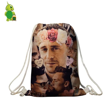 Famous Star Tom Hiddleston Overlay Backpack Avengers Loki Drawstring Bag Women Men Fashion Softback Travel Bags School Bags
Famous Star Tom Hiddleston Overlay Backpack Avengers Loki Drawstring Bag Women Men Fashion Softback Travel Bags School Bags