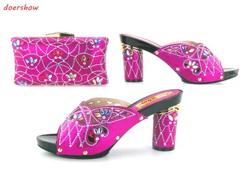 doershow Latest African Shoes And Bag Set For Party Italian Fashion Women Sandal With Matching Bags Set With Rhinestones JK1-27
doershow Latest African Shoes And Bag Set For Party Italian Fashion Women Sandal With Matching Bags Set With Rhinestones JK1-27