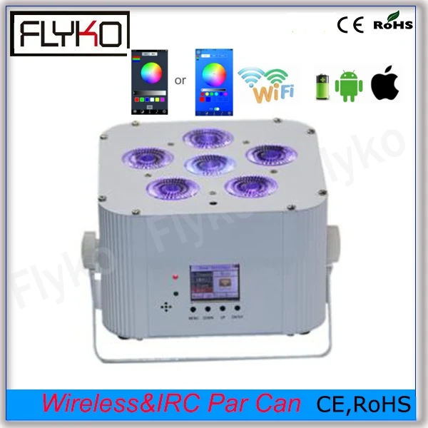 Free shipping Flykostage Phone App control IR Remote battery LED par dj wedding uplighting RGBWA+UV
Free shipping Flykostage Phone App control IR Remote battery LED par dj wedding uplighting RGBWA+UV