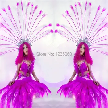 WYY Ballroom dance sexy women costumes dj singer stage show wears cloth party feather bra club catwalk performance dress ktv
WYY Ballroom dance sexy women costumes dj singer stage show wears cloth party feather bra club catwalk performance dress ktv