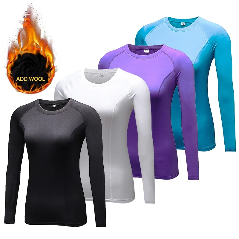 Add Wool Keep Warm 2018 Women Yoga Shirt Elastic Compression Tight Clothing Fitness Gym Training Sports Running Long Yoga Shirt
Add Wool Keep Warm 2018 Women Yoga Shirt Elastic Compression Tight Clothing Fitness Gym Training Sports Running Long Yoga Shirt