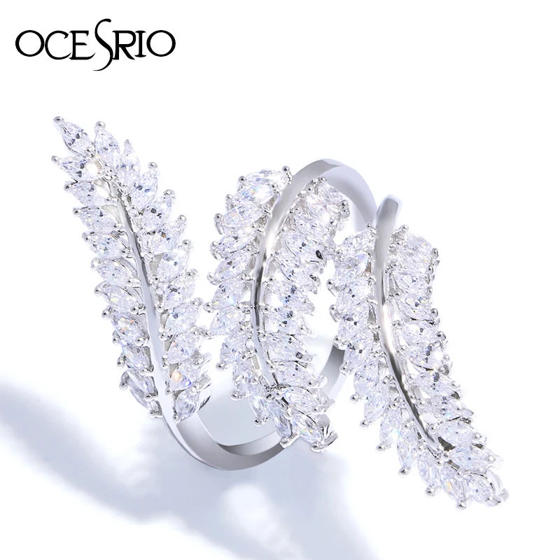 OCESRIO 3 Rows Adjustable Silver Long Finger Rings for women Olive Branch Zincon Warp Ring female Wedding rings jewelry rig-f57
OCESRIO 3 Rows Adjustable Silver Long Finger Rings for women Olive Branch Zincon Warp Ring female Wedding rings jewelry rig-f57