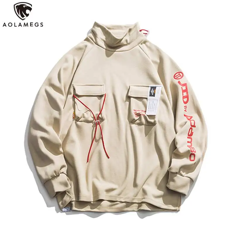 Aolamegs Men Sweatshirts Multi-Pocket Pullovers High Collar Harajuku Long Sleeve Casual Bottoming College Style Male Streetwear
Aolamegs Men Sweatshirts Multi-Pocket Pullovers High Collar Harajuku Long Sleeve Casual Bottoming College Style Male Streetwear