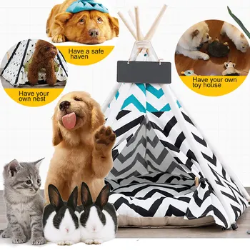 HOT Pets Teepee Dogs Cats Rabbits Bed Cotton Canvas Portable Striped Pet Tents Houses with Cushions TI99
HOT Pets Teepee Dogs Cats Rabbits Bed Cotton Canvas Portable Striped Pet Tents Houses with Cushions TI99