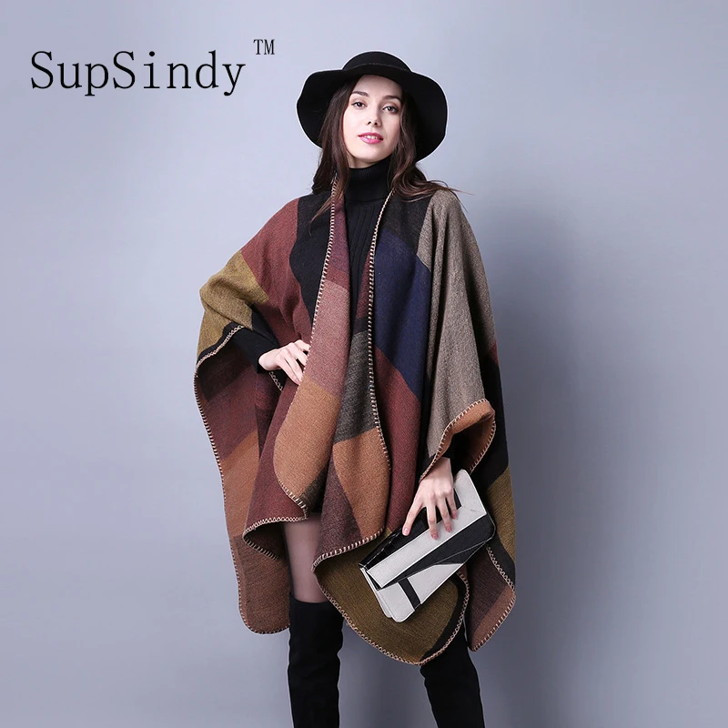 SupSindy Women's Scarf Color lattice Winter Poncho Vintage Blanket Women's Lady Knit Shawl Cape Soft Warm Thick Cashmere Scarf
SupSindy Women's Scarf Color lattice Winter Poncho Vintage Blanket Women's Lady Knit Shawl Cape Soft Warm Thick Cashmere Scarf