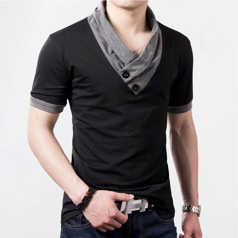 Men'S T Shirt 2018 Summer Solid Color Fashion V-Neck Short-Sleeved High Quality Male T-Shirt Slim Male Tops NZ26
Men'S T Shirt 2018 Summer Solid Color Fashion V-Neck Short-Sleeved High Quality Male T-Shirt Slim Male Tops NZ26