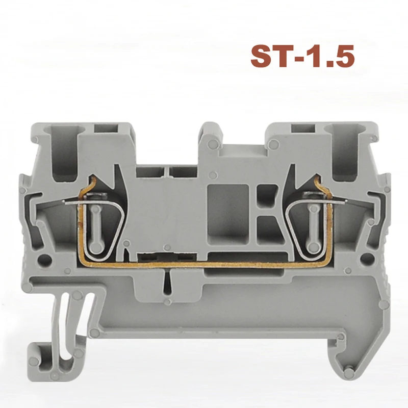 Spring Terminal Blocks connector ST-1.5 din rail screwless terminals block wire cable connectors copper morsettiera 17.5A
Spring Terminal Blocks connector ST-1.5 din rail screwless terminals block wire cable connectors copper morsettiera 17.5A