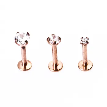HENGKE Rose Gold Labret Stud Lip Ring Ear Stud Crystal CZ Gem Zircon Clear 2mm 3mm 4mm 16G Internally Threaded CZ Tragus
HENGKE Rose Gold Labret Stud Lip Ring Ear Stud Crystal CZ Gem Zircon Clear 2mm 3mm 4mm 16G Internally Threaded CZ Tragus