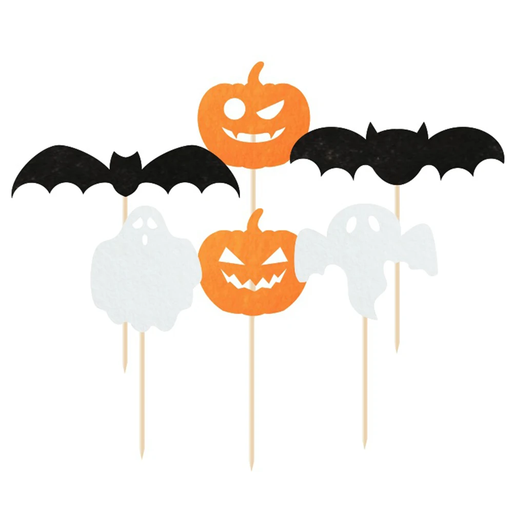6pcs Halloween Pumpkin Ghost Bat Cake Toppers Decorative Cupcake Toppers Food Fruit Picks Party Supplies
6pcs Halloween Pumpkin Ghost Bat Cake Toppers Decorative Cupcake Toppers Food Fruit Picks Party Supplies