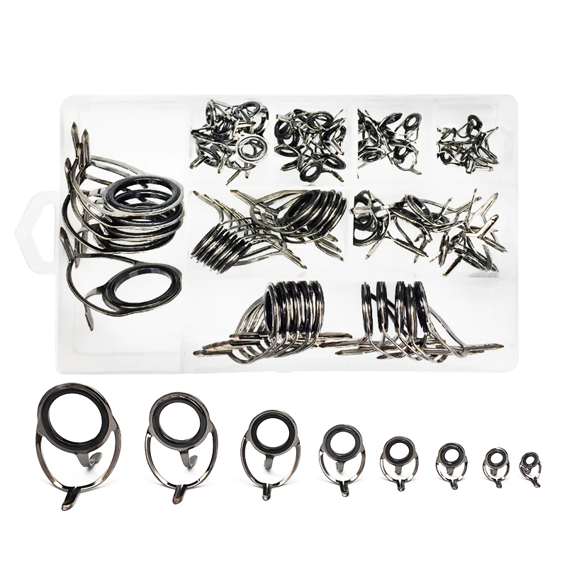 75PCS/Lot Mixed Size Fishing Guide Ring Tip Strong Line Rings Fishing Rod Guide Guides Tip Set Repair Kit DIY Eye Rings
75PCS/Lot Mixed Size Fishing Guide Ring Tip Strong Line Rings Fishing Rod Guide Guides Tip Set Repair Kit DIY Eye Rings