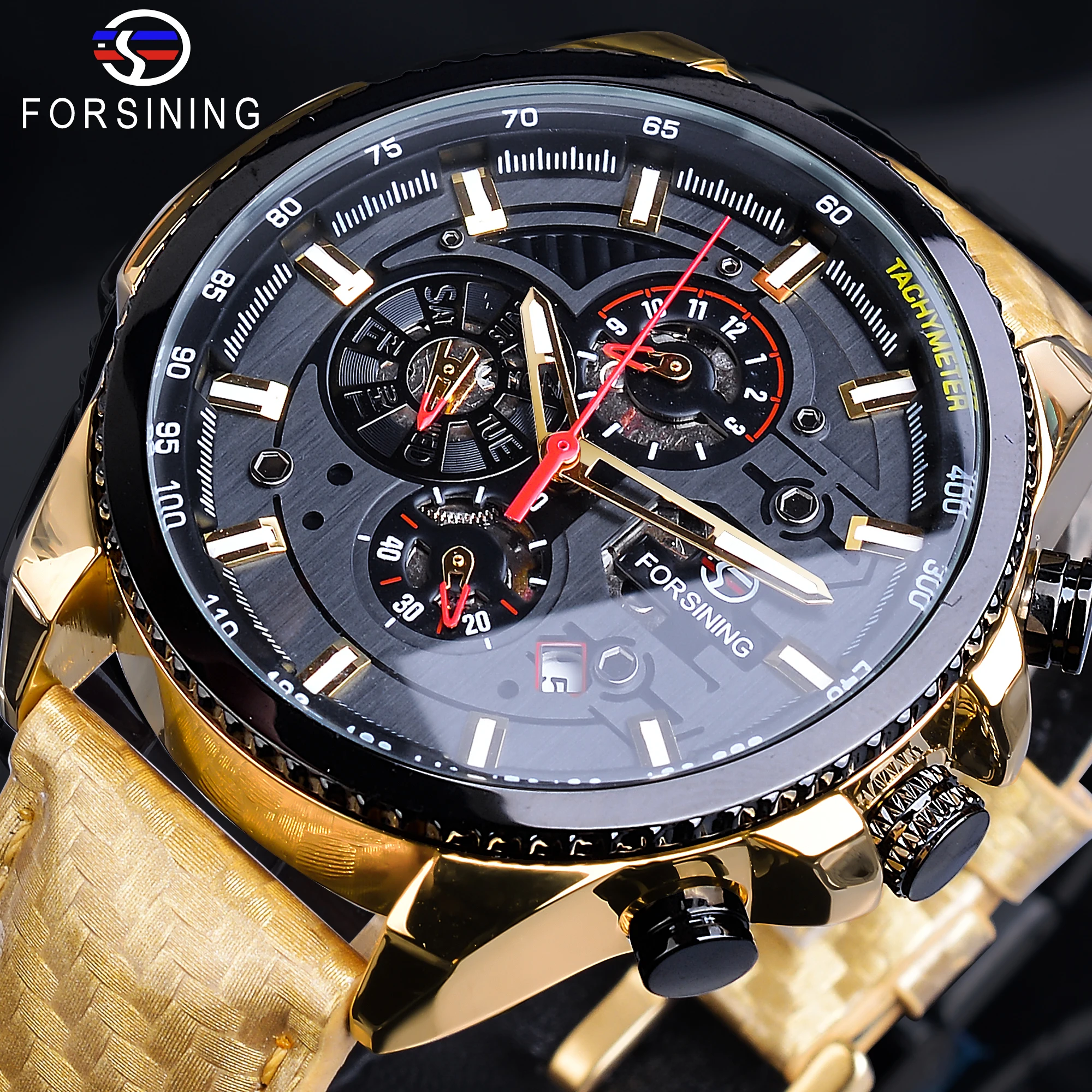 Forsining Men Wrist Watches Luxury Golden Mechanical Male Clock Automatic Wristwatch Smooth Genuine Leather Strap Herren Horloge
Forsining Men Wrist Watches Luxury Golden Mechanical Male Clock Automatic Wristwatch Smooth Genuine Leather Strap Herren Horloge