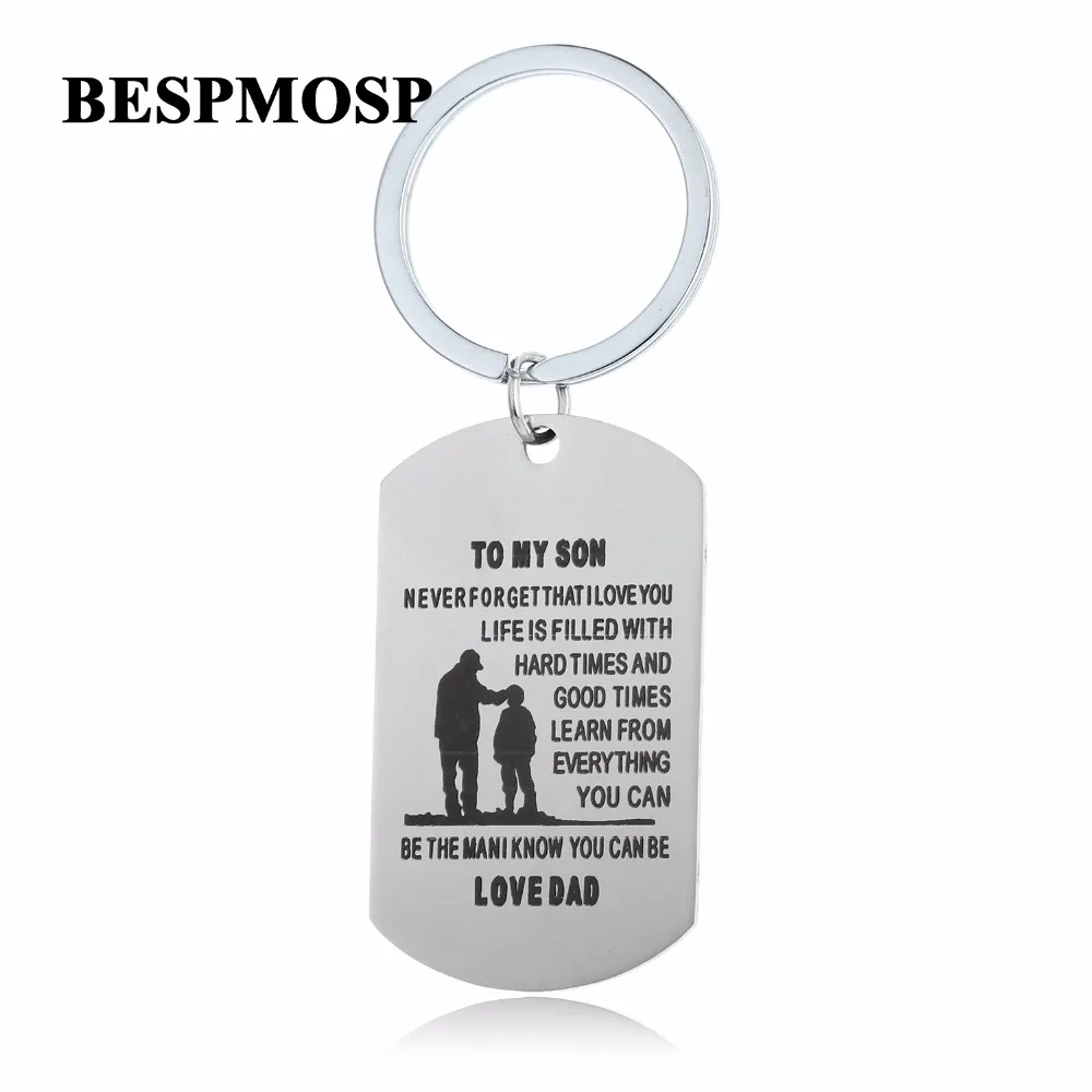 Bespmosp Новое поступление любовь папа семья сын собачья табличка Подвеска Брелок из