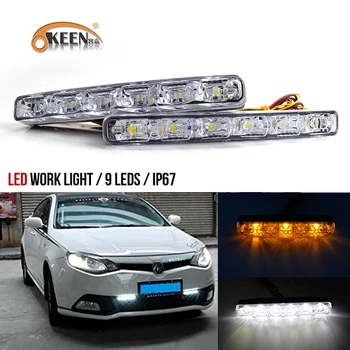 OKEEN Car Stylin white yellow Car DRL Turn Signal Indicators +Auto Daytime Running Lights 2 IN 1 Car Daytime LED Light DC 12V
OKEEN Car Stylin white yellow Car DRL Turn Signal Indicators +Auto Daytime Running Lights 2 IN 1 Car Daytime LED Light DC 12V