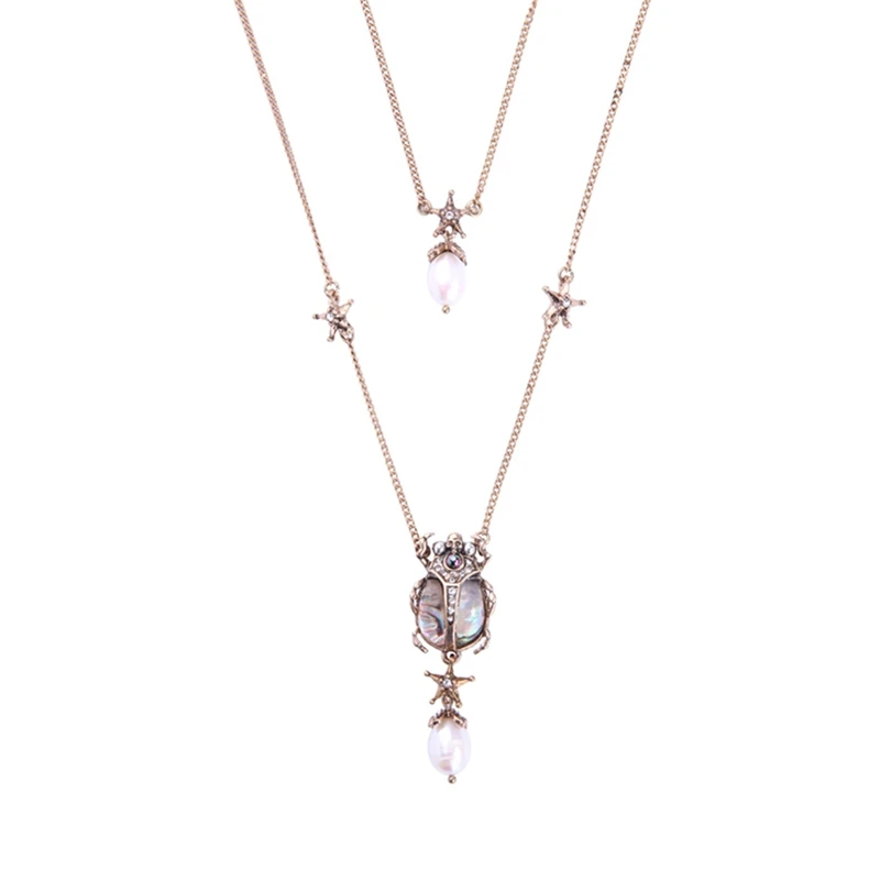 Insect Multilayer Imitation Pearl Necklace Crystal Cultured Insect Pendant Necklace Double Layers Necklaces for Women Jewelry
Insect Multilayer Imitation Pearl Necklace Crystal Cultured Insect Pendant Necklace Double Layers Necklaces for Women Jewelry