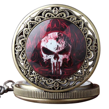 Retro Red Skull Flame Design Pocket Watch Men Clock Bronze Carving Dial Steampunk Quartz Pocket Watch FOB Chain Necklace Pendant
Retro Red Skull Flame Design Pocket Watch Men Clock Bronze Carving Dial Steampunk Quartz Pocket Watch FOB Chain Necklace Pendant