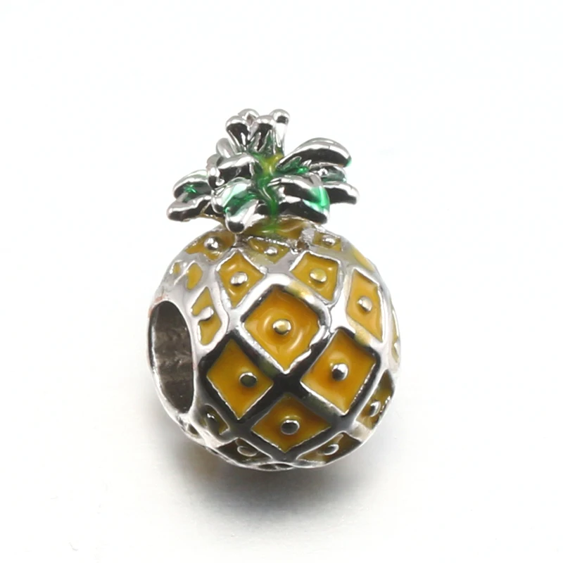 DINGLLY 5Pcs/Lot Cute Silver Plated Yellow Pineapple Beads Charm Beaded Fit Pandora Bracelet For Women DIY Making Jewelry Gift
DINGLLY 5Pcs/Lot Cute Silver Plated Yellow Pineapple Beads Charm Beaded Fit Pandora Bracelet For Women DIY Making Jewelry Gift