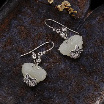925 Sterling Silver Natural Gemstone Jade Butterfly Elegance Drop Earrings For Women Jewellery Accessories
925 Sterling Silver Natural Gemstone Jade Butterfly Elegance Drop Earrings For Women Jewellery Accessories