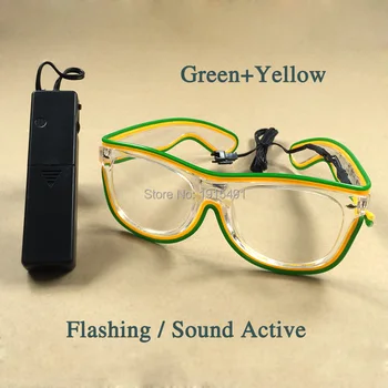 High-End Neon EL Wire Cold Light Halloween Sunglasses Dance Talent Show Props Classic Led Strip Rope Trendy Eyewear by Battery
High-End Neon EL Wire Cold Light Halloween Sunglasses Dance Talent Show Props Classic Led Strip Rope Trendy Eyewear by Battery