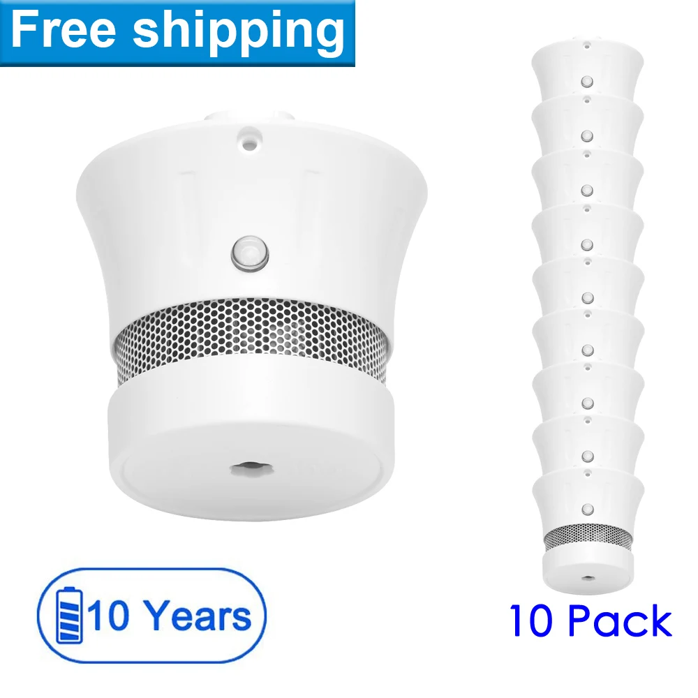 CPVan 10pcs Mini Smoke Detector with 10 Years Battery Life EN14604 Listed CE Certification 85dB 3 Meters for Home Security
CPVan 10pcs Mini Smoke Detector with 10 Years Battery Life EN14604 Listed CE Certification 85dB 3 Meters for Home Security