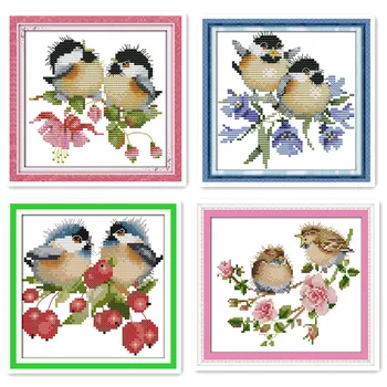 Joy Sunday Animal Pattern 11CT 14CT Embroidered Cross Stitch, Couple on Branch Birdie Decorative Embroidery Hanging Picture
Joy Sunday Animal Pattern 11CT 14CT Embroidered Cross Stitch, Couple on Branch Birdie Decorative Embroidery Hanging Picture