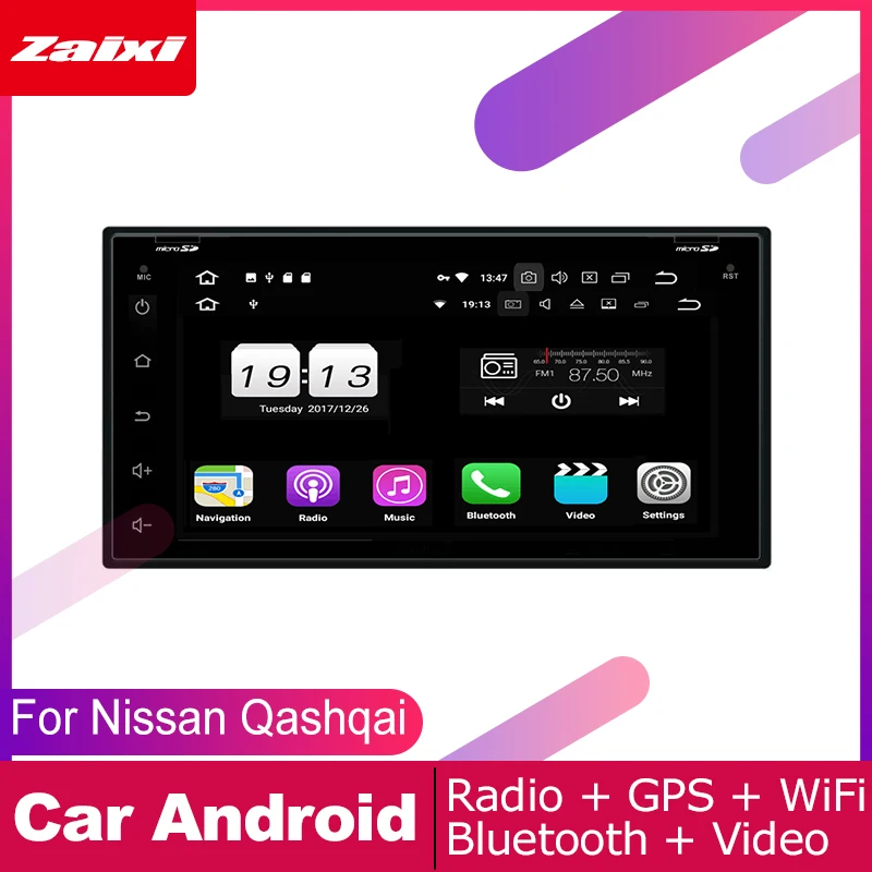 ZaiXi For Nissan Qashqai Dualis 2 Car Android Multimedia System 2 DIN Auto DVD Player GPS Navi Navigation Radio Audio WiFi
ZaiXi For Nissan Qashqai Dualis 2 Car Android Multimedia System 2 DIN Auto DVD Player GPS Navi Navigation Radio Audio WiFi