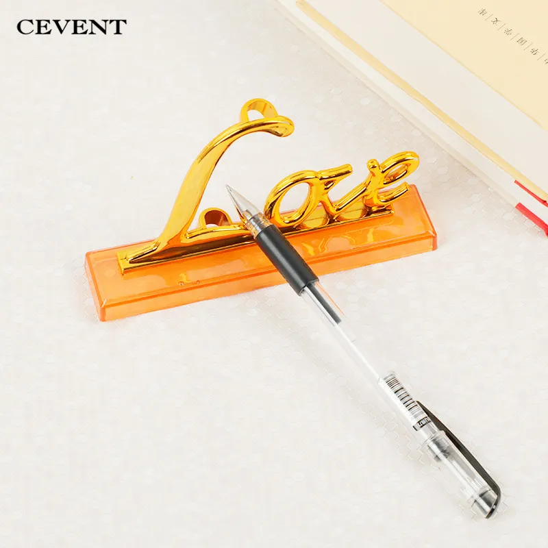 CEVENT 24K Rose Gold LOVE Pen Base Resin Wedding Party Guest Book Signing Pen Holder Tanabata Valentines Day Gift Party Supplies
CEVENT 24K Rose Gold LOVE Pen Base Resin Wedding Party Guest Book Signing Pen Holder Tanabata Valentines Day Gift Party Supplies