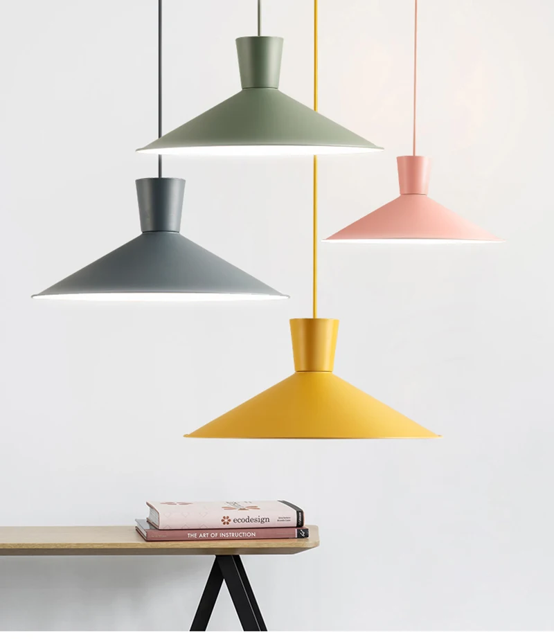 Description Picture 6 of itemModern Simple Macaron Pendant Lights Post Modern Colorful Restaurant Bar Bedroom Bedside Coffee Shop Creative LED E27 Droplight