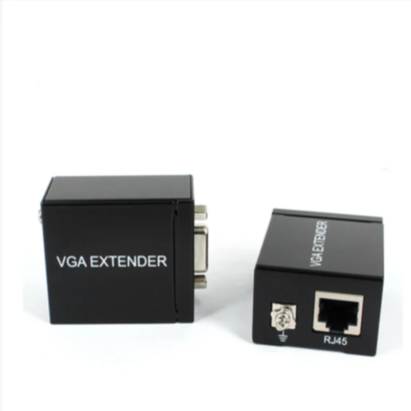 VGA extender repeater over cat5e/6 cable up to 60M VGA UTP extender work with most monitors projectors, HDTV, and flat panel
VGA extender repeater over cat5e/6 cable up to 60M VGA UTP extender work with most monitors projectors, HDTV, and flat panel