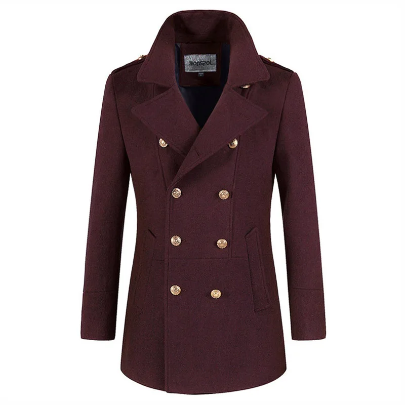 British College Style Fashion Woolen Blend Trench Coat Men Double-breasted Fit Slim Windbreaker Parka Brand Clothing Jacket
British College Style Fashion Woolen Blend Trench Coat Men Double-breasted Fit Slim Windbreaker Parka Brand Clothing Jacket