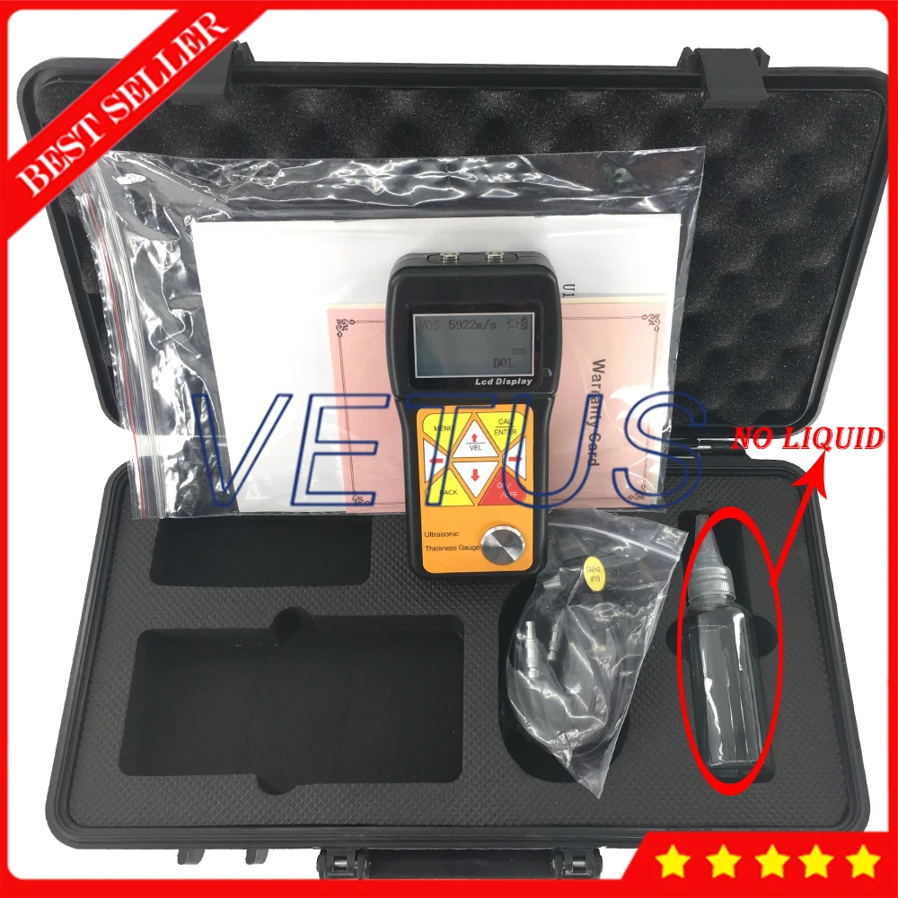 Digital Backlight Display Ultrasonic Thickness measurement With 0.28 to 600mm Steel Measuring Range Thickness gauge VTS-160
Digital Backlight Display Ultrasonic Thickness measurement With 0.28 to 600mm Steel Measuring Range Thickness gauge VTS-160