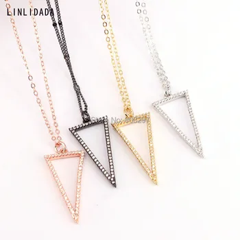 10Pcs New Fashion Jewelry Micro Pave CZ Hollow Triangle Pendant Charm Chain Necklace
10Pcs New Fashion Jewelry Micro Pave CZ Hollow Triangle Pendant Charm Chain Necklace