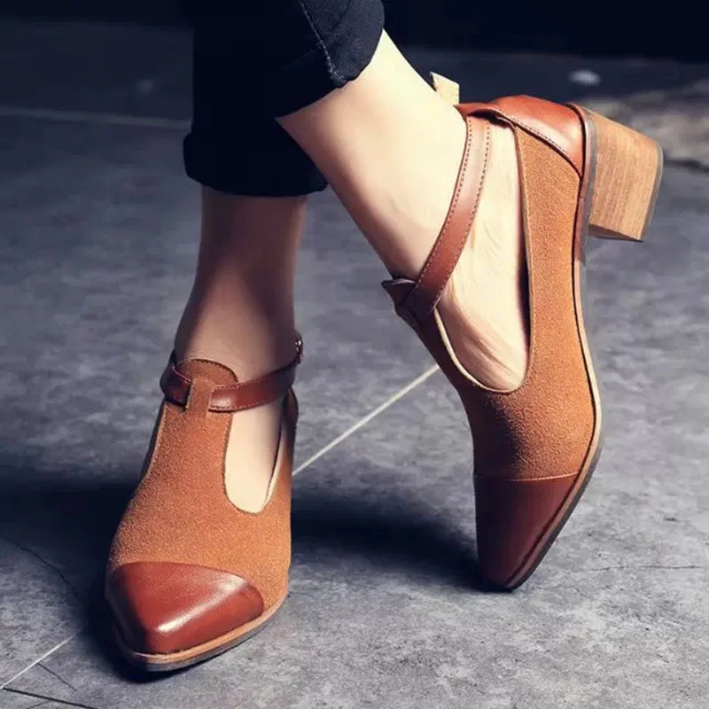 Tangnest New Mid Heels Women Platform Pumps Thick Heels PU Leather Slip On Buckle Pointed Toe Shoes Woman Mujer Shoes XWD2469
Tangnest New Mid Heels Women Platform Pumps Thick Heels PU Leather Slip On Buckle Pointed Toe Shoes Woman Mujer Shoes XWD2469