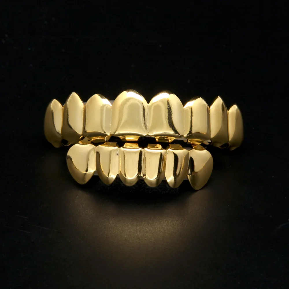 Bling Vampire Teeth deco set Golden Tooth Cap 8pcs Top & 6pcs Bottom Hip Hop Mouth Grills Hip Hop Jewelry Gifts
Bling Vampire Teeth deco set Golden Tooth Cap 8pcs Top & 6pcs Bottom Hip Hop Mouth Grills Hip Hop Jewelry Gifts