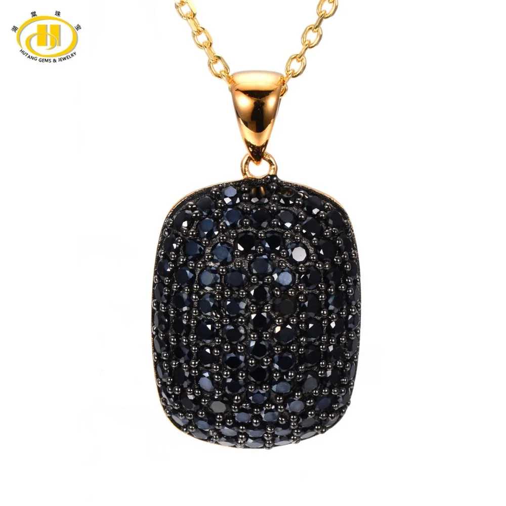 Hutang Chokers Natural Black Spinel Gemstone Jewelry 925 Sterling Silver Yellow Gold Plated Necklaces & Pendants for Women Colar
Hutang Chokers Natural Black Spinel Gemstone Jewelry 925 Sterling Silver Yellow Gold Plated Necklaces & Pendants for Women Colar