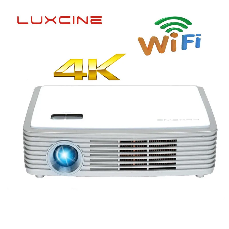 Лучший luxcine z4000 4 К 2205 P blu-ray dlp 3d проектор мини-проектор для android 4.4 смарт wi-fi miracast