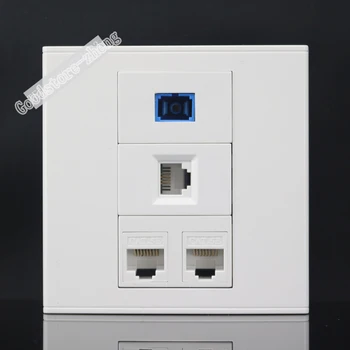 Wall Socket Plate 4 Port RJ11 Telephone Phone & Dual RJ45 Cat5e Network LAN & SC Optical Fiber Panel Faceplate 86x86mm
Wall Socket Plate 4 Port RJ11 Telephone Phone & Dual RJ45 Cat5e Network LAN & SC Optical Fiber Panel Faceplate 86x86mm