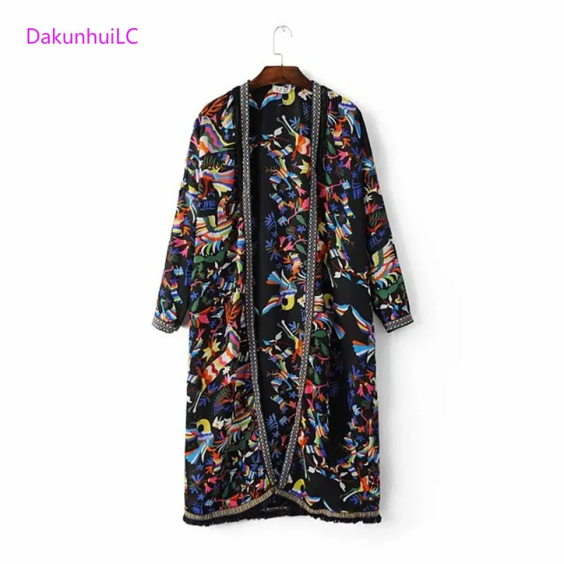 Summer Women Kimonos Blouse Tassel Long Sleeve Floral Chiffon Print Cardigans Longo Feminino Vintage Sunscreen Fringe Shirt Tops
Summer Women Kimonos Blouse Tassel Long Sleeve Floral Chiffon Print Cardigans Longo Feminino Vintage Sunscreen Fringe Shirt Tops