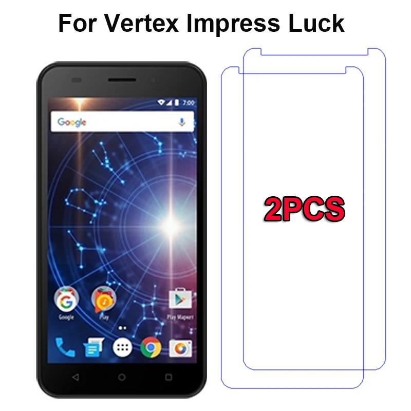 2 шт./лот стеклянная пленка для Vertex Impress Luck прозрачное закаленное стекло защита