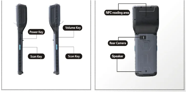 Android POS Terminal PDA with NFC and Thermal printer 2