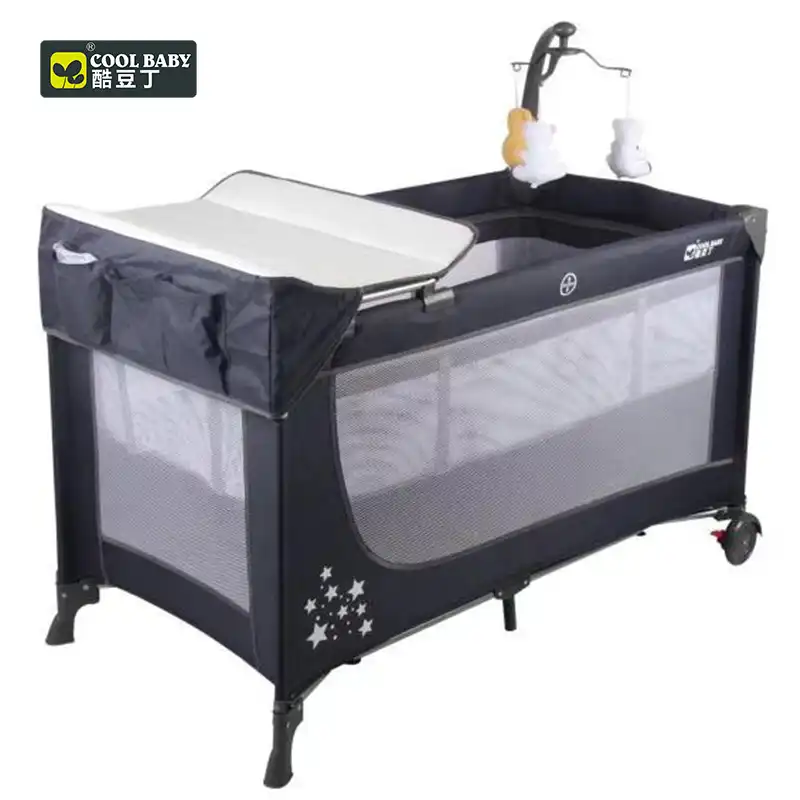 Coolbay 926 Baby Bed With Fence Cot Crib High Quality Foldable