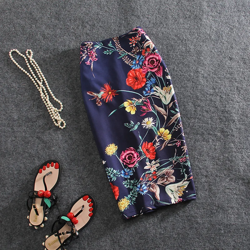 Charming Flower print girls pencil skirts lady midi saias female faldas women slim bottoms S-4XL blue clothes drop shipping
Charming Flower print girls pencil skirts lady midi saias female faldas women slim bottoms S-4XL blue clothes drop shipping
