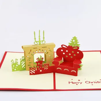 Qubiclife Christmas fireplace gift three-dimensional Christmas card creative handmade card
Qubiclife Christmas fireplace gift three-dimensional Christmas card creative handmade card