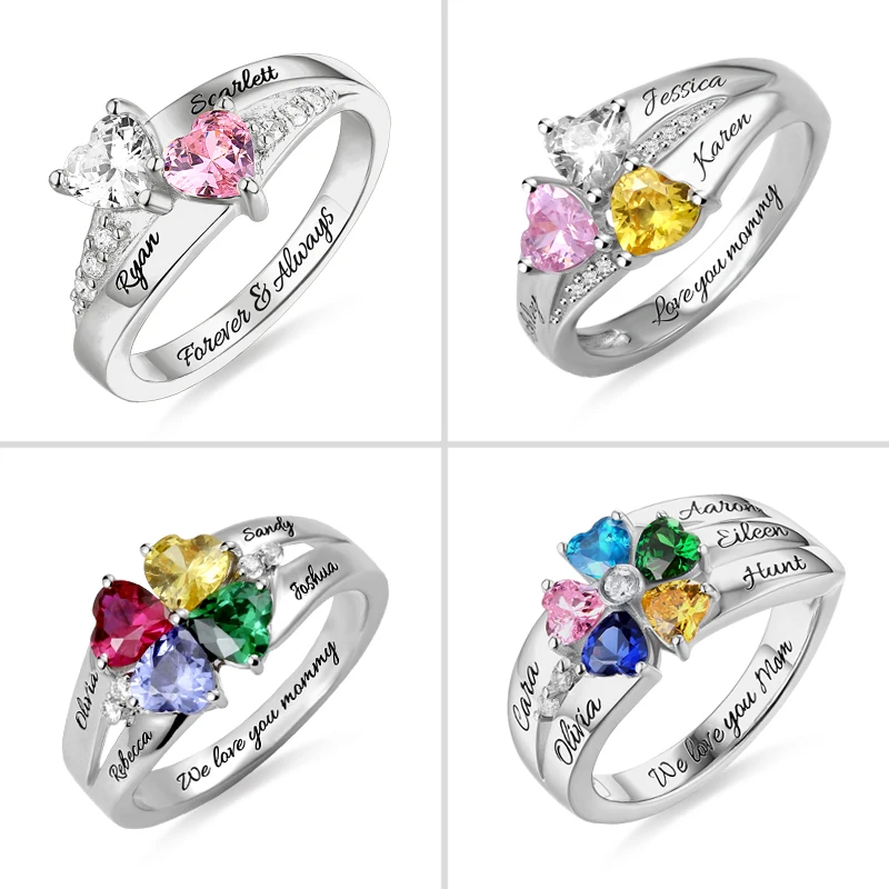 Custom Heart Birthstone Rings for Women Custom Letter Engraved Name Ring Inside Engraving Ring Sterling Silver Jewelry
Custom Heart Birthstone Rings for Women Custom Letter Engraved Name Ring Inside Engraving Ring Sterling Silver Jewelry