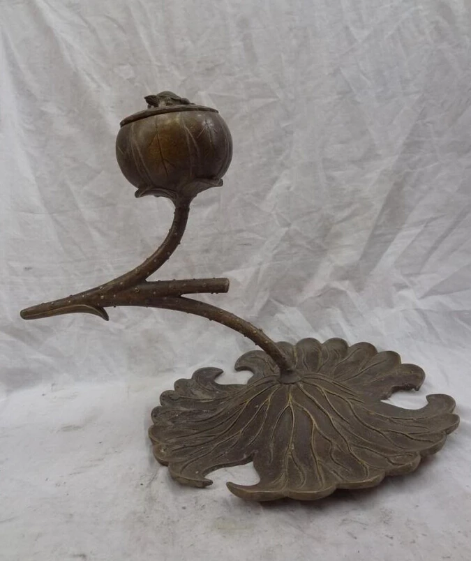 S5573 16" Chinese Bronze Buddhism Leaf FengShui Turtle Statue Incense Burner Censer D0318
S5573 16" Chinese Bronze Buddhism Leaf FengShui Turtle Statue Incense Burner Censer D0318