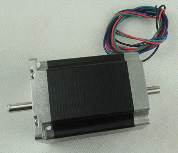 Nema23 stepper motor 270oz-in / 76mm 3A 18.9Kgcm / 2 phase 4-wire hybrid(Dual Shaft 6.35mm)
Nema23 stepper motor 270oz-in / 76mm 3A 18.9Kgcm / 2 phase 4-wire hybrid(Dual Shaft 6.35mm)
