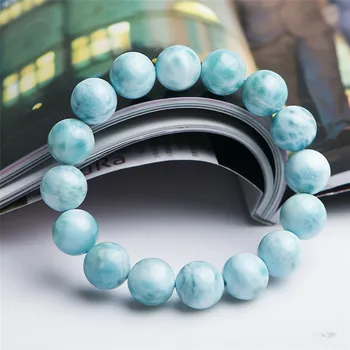 Dominica Genuine Blue Water Pattern Natural Larimar Bracelet Healing Gemstone Crystal Round Bead Bracelets For Women Men 13mm
Dominica Genuine Blue Water Pattern Natural Larimar Bracelet Healing Gemstone Crystal Round Bead Bracelets For Women Men 13mm