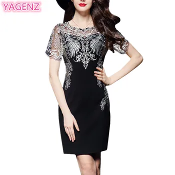 YAGENZ Plus size Lace Mini Dress Women Summer Dress Women high quality retro Embroidered Dress Middle-aged women Slim Dresses 70
YAGENZ Plus size Lace Mini Dress Women Summer Dress Women high quality retro Embroidered Dress Middle-aged women Slim Dresses 70
